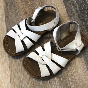 Girls White Saltwater Sandal